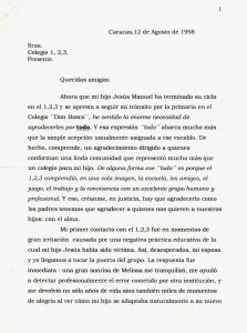 Carta por el Sr. Vladimir Petit y Nitu Pérez Osuna