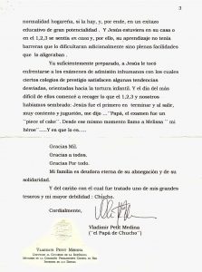 Carta por el Sr. Vladimir Petit y Nitu Pérez Osuna